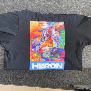 UA - HERON PRESTON CREW NECK BLACK T SHIRT